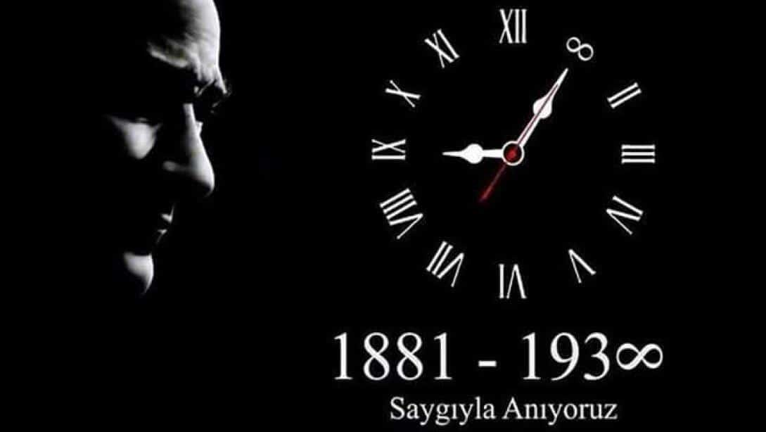 Ölümünün 84. Yıl Dönümünde Gazi Mustafa Kemal Atatürk'ü Saygıyla Anıyoruz.